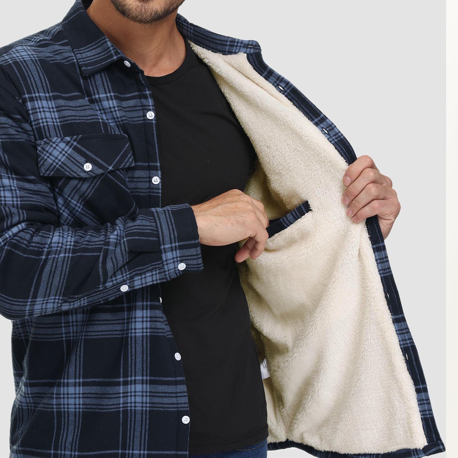 Henry - Chemise en Flanelle Doublée pour Homme