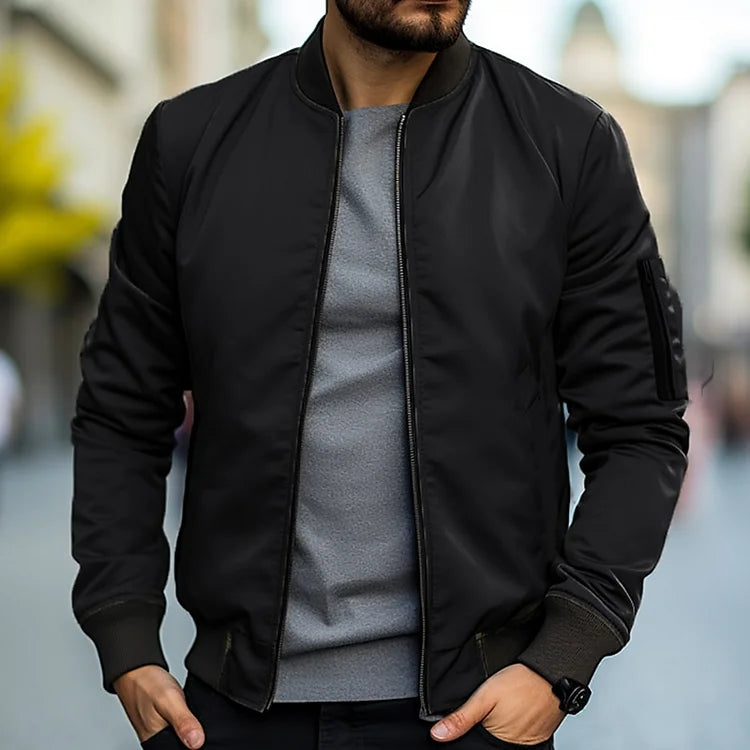 Linus - Blouson Bombardier Zippé avec Col et Poignets Côtelés pour Homme