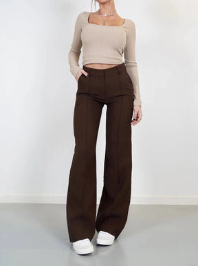 Camille – Pantalon Flare, taille haute et coupe Elégante