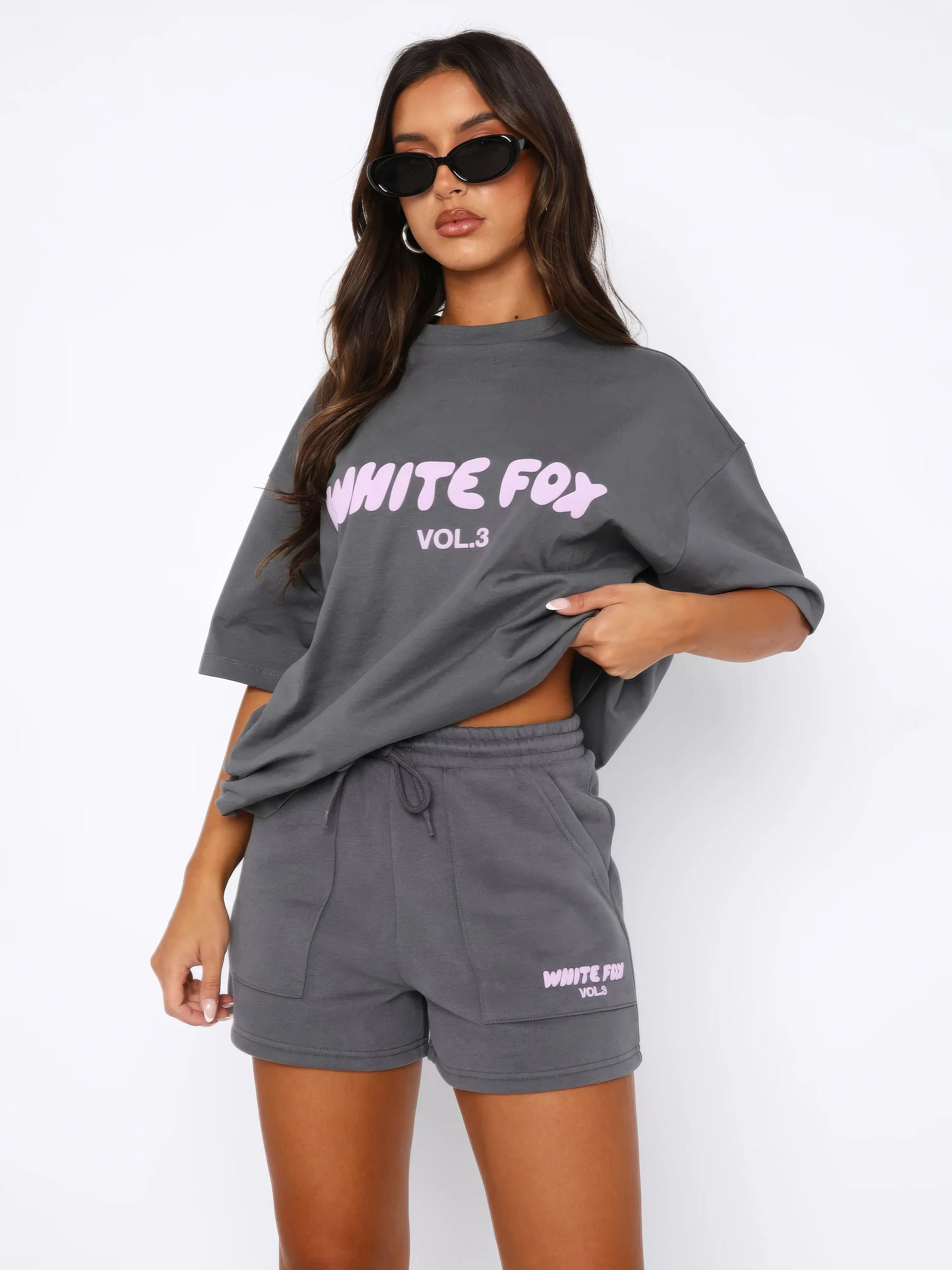 Maya - T-shirt oversize en Coton  et short Assorti