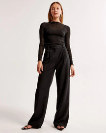 Sophie – Pantalon tailleur large, taille Haute et coupe Elégante