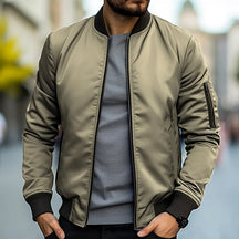 Linus - Blouson Bombardier Zippé avec Col et Poignets Côtelés pour Homme