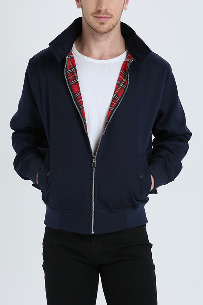 Daimen - Veste Harrington classique avec doublure tartan