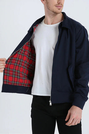 Daimen - Veste Harrington classique avec doublure tartan