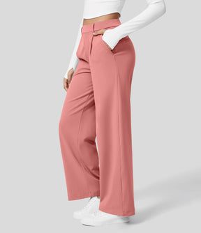 Tina - Pantalon Large Taille Haute avec Plis Élégants pour Femme