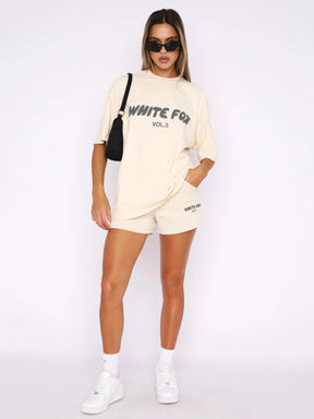 Maya - T-shirt oversize en Coton  et short Assorti