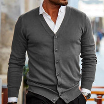 Charles - Cardigan en Maille Finesse pour un Look Élégant et Confortable