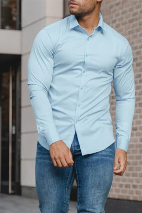 David – Chemise cintrée élégante, ajustée et extensible