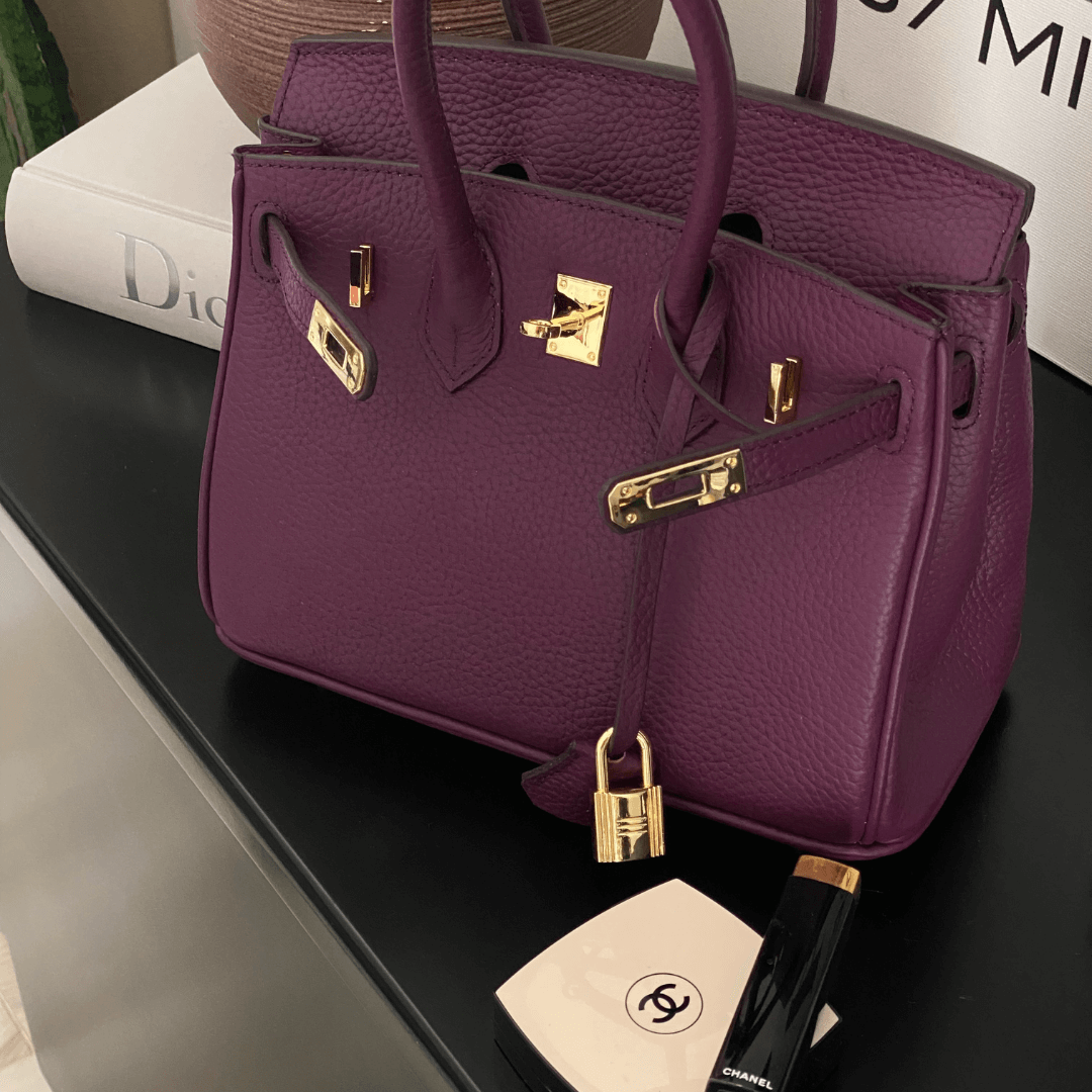 Camille - Sac Structuré en cuir avec Cadenas doré pour un style Raffiné