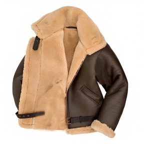 Arvid - Blouson en Cuir avec Doublure en Fourrure pour un Hiver Chaleureux et Élégant