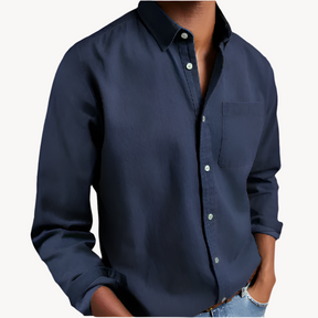 Asher - Chemise Décontractée à Poche Classique pour Homme