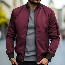 Linus - Blouson Bombardier Zippé avec Col et Poignets Côtelés pour Homme