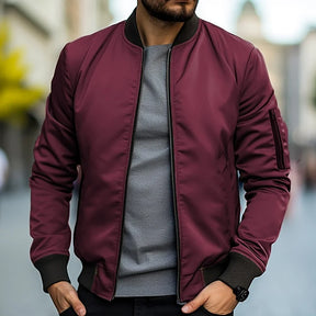 Linus - Blouson Bombardier Zippé avec Col et Poignets Côtelés pour Homme