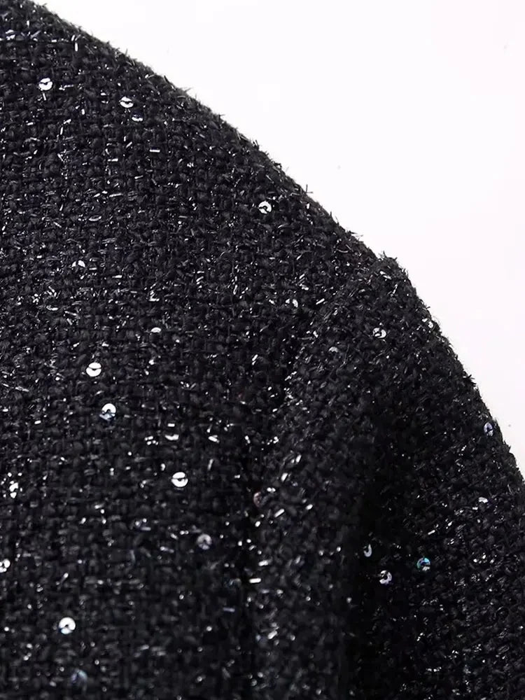 Étoile - Veste Courte Brillante Effet Pailleté pour Femme