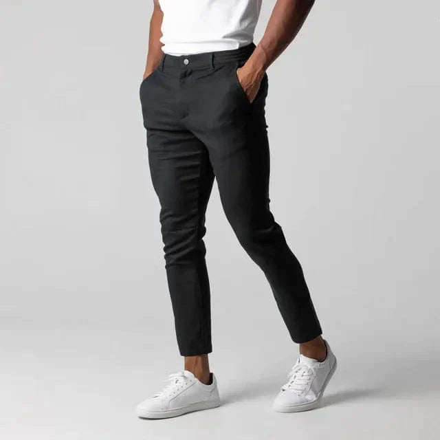 Roach - Pantalon Slim Fit avec Fermeture Éclair et Poches pour Homme