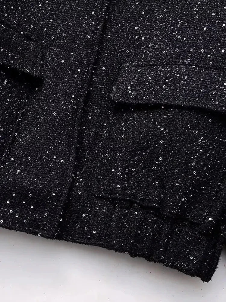 Étoile - Veste Courte Brillante Effet Pailleté pour Femme