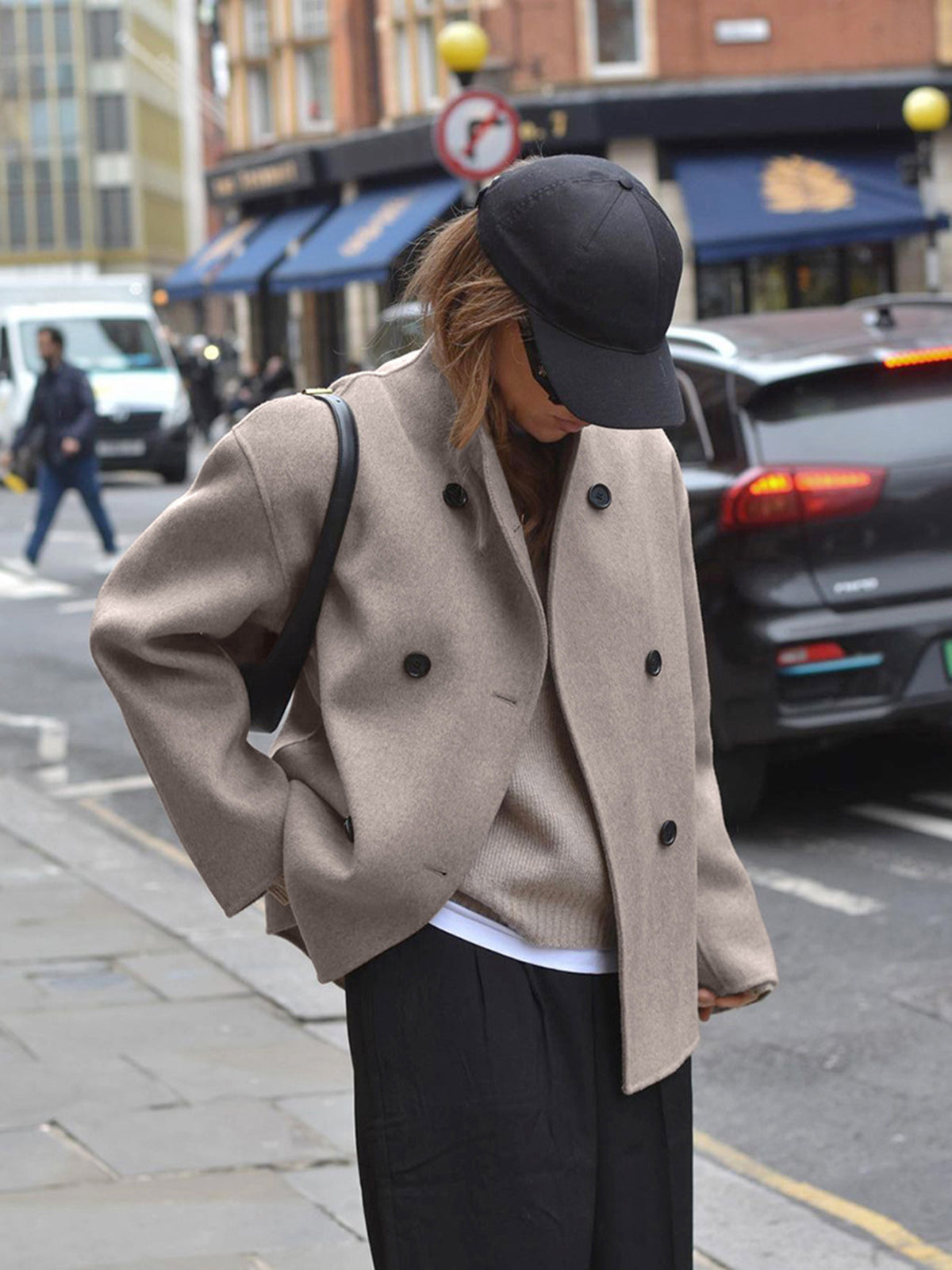 Emma - Veste en Laine épaisse avec Boutons pour Femme