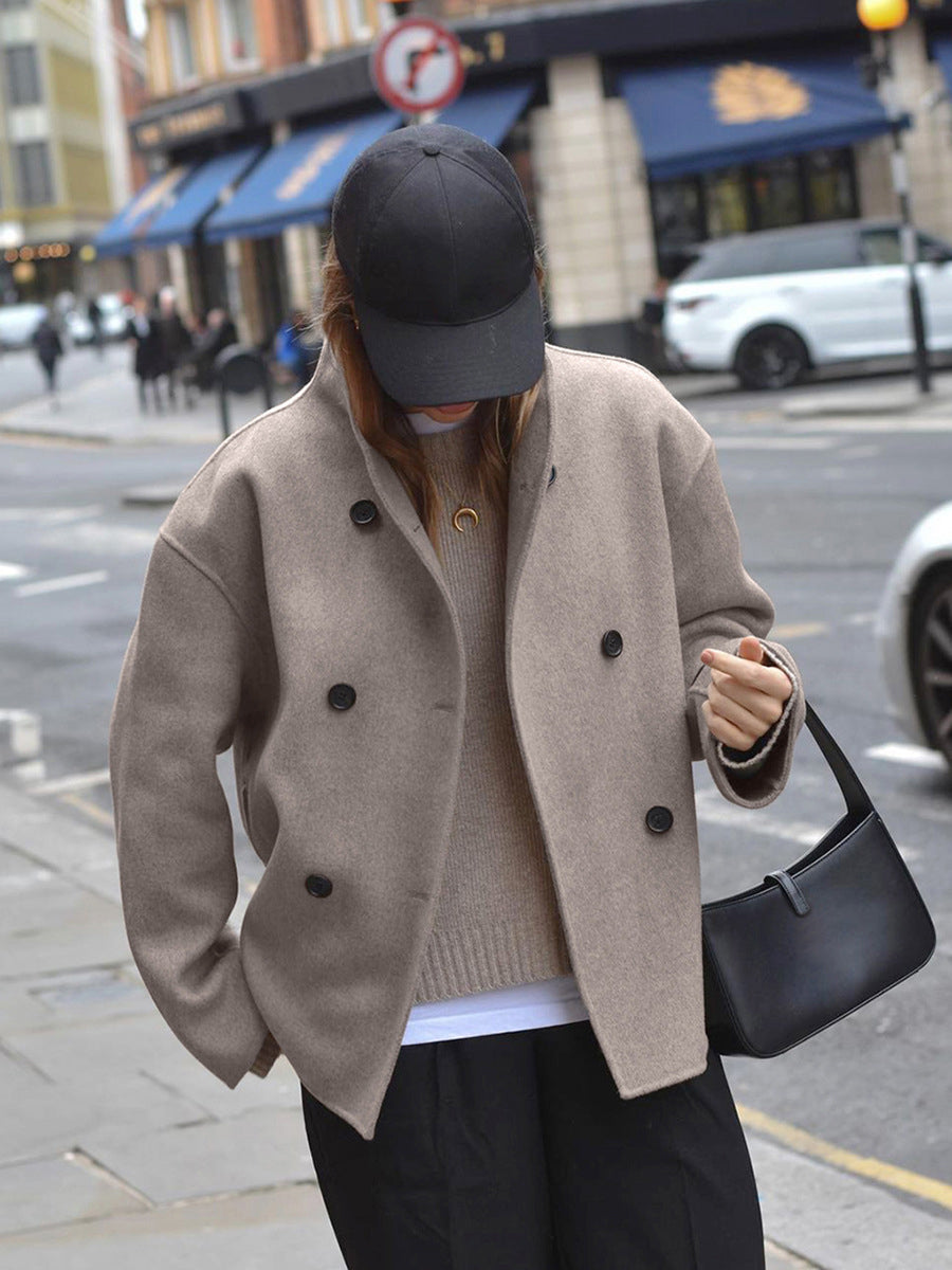 Emma - Veste en Laine épaisse avec Boutons pour Femme