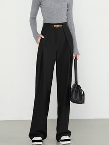 Léa – Pantalon large taille haute, Chic et Moderne