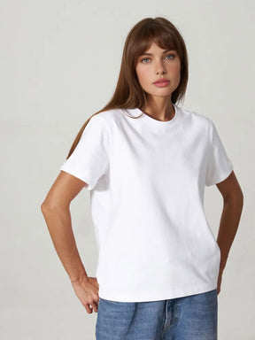 Léa – T-shirt basique coupe oversize en coton premium