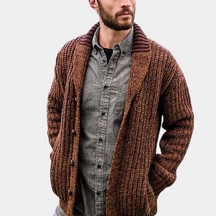 Max - Cardigan épais en tricot, style vintage et chaud pour homme