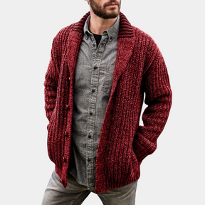 Max - Cardigan épais en tricot, style vintage et chaud pour homme