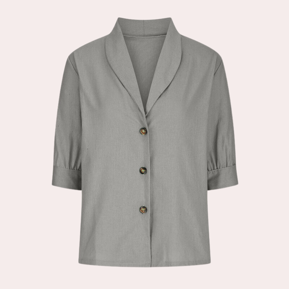 Regina – Blouse boutonnée chic, coupe fluide et élégante