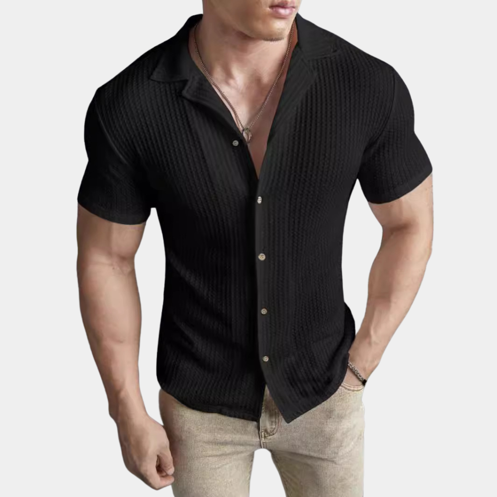 Liam – Chemise légère à manches courtes, coupe ajustée et tissu respirant