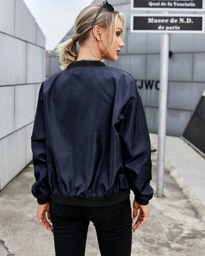 Gigi - Veste Bomber en Satin pour un Look Décontracté et Tendance