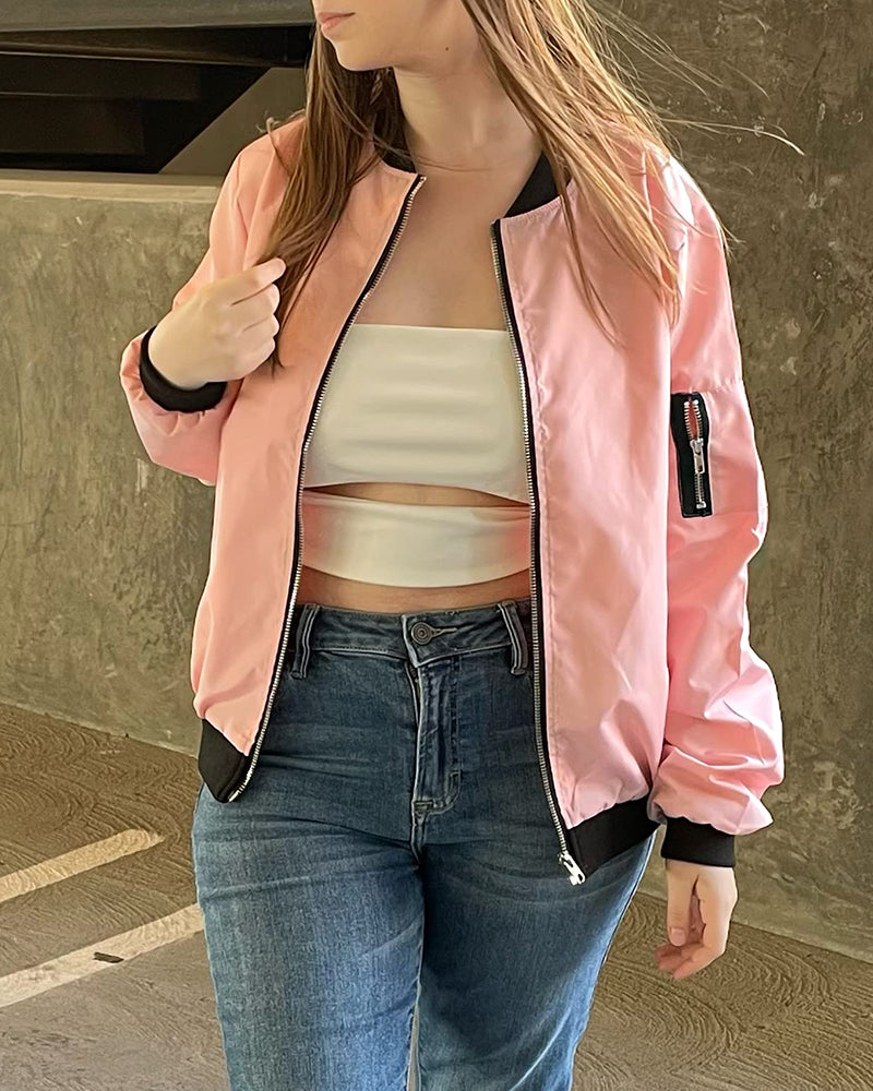 Gigi - Veste Bomber en Satin pour un Look Décontracté et Tendance