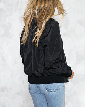 Gigi - Veste Bomber en Satin pour un Look Décontracté et Tendance