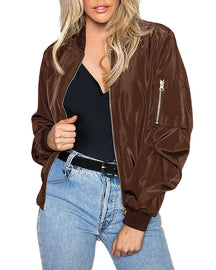 Gigi - Veste Bomber en Satin pour un Look Décontracté et Tendance