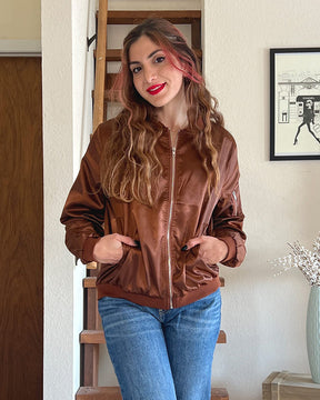 Gigi - Veste Bomber en Satin pour un Look Décontracté et Tendance