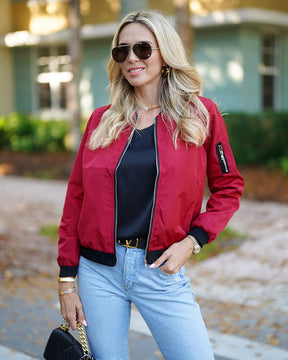 Gigi - Veste Bomber en Satin pour un Look Décontracté et Tendance