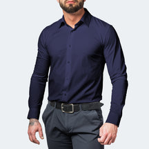 Paul - Chemise ajustée en tissu extensible pour homme