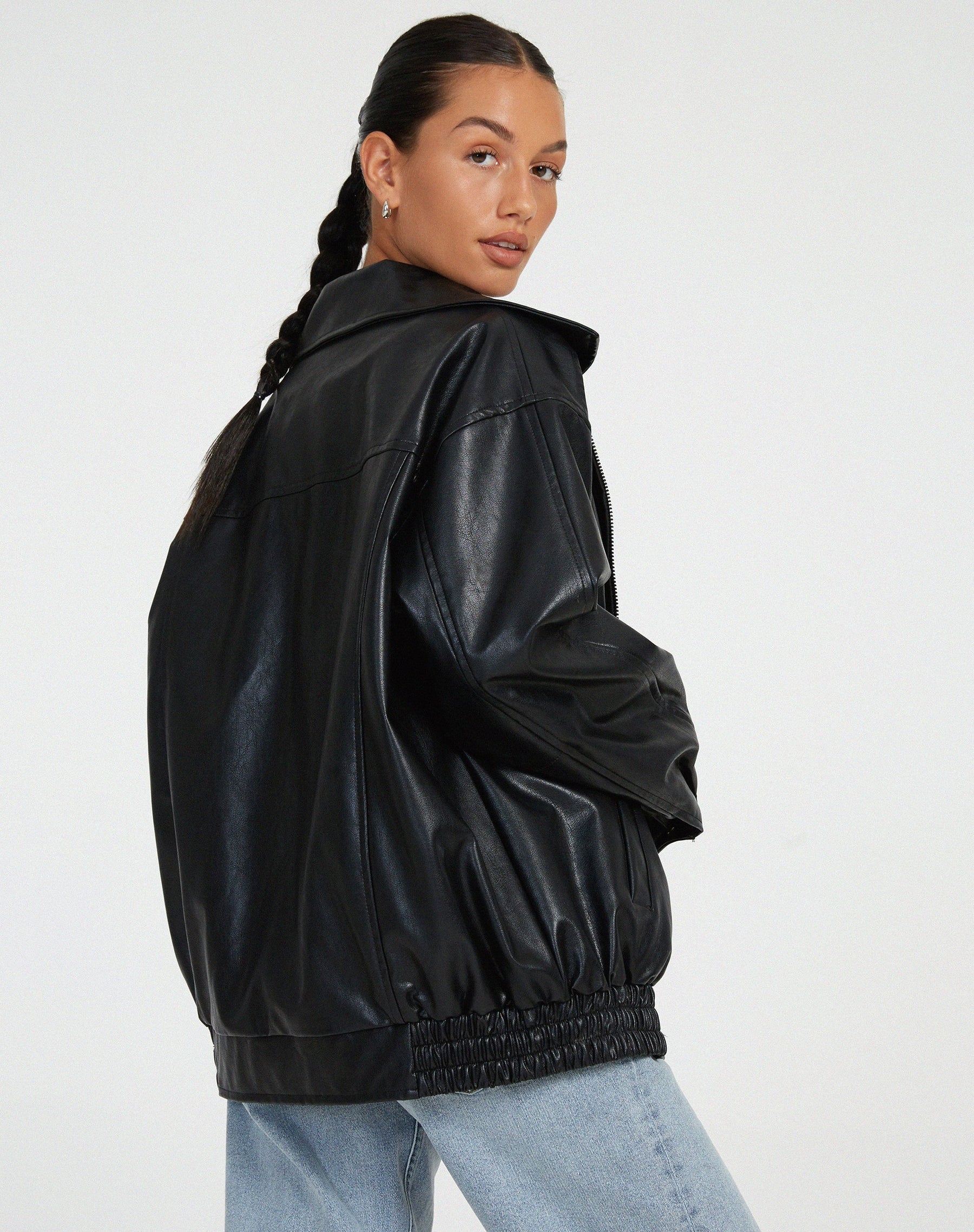 Lisa - Veste en cuir ample pour femme