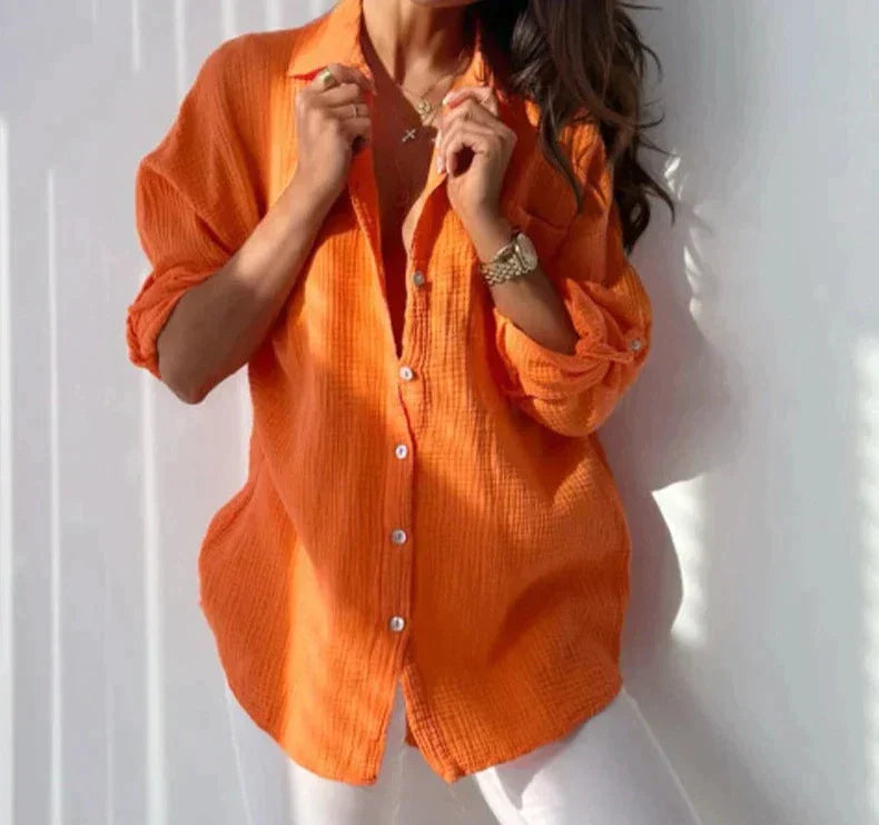 Eden – Chemise oversize en gaze de coton, légère et élégante