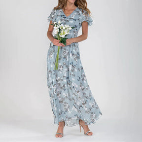 Elise - Robe longue fluide à imprimé floral, élégante et légère