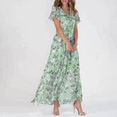 Elise - Robe longue fluide à imprimé floral, élégante et légère