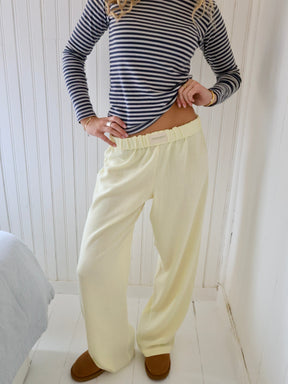 Alesia - Pantalon confort en coton brodé Airy