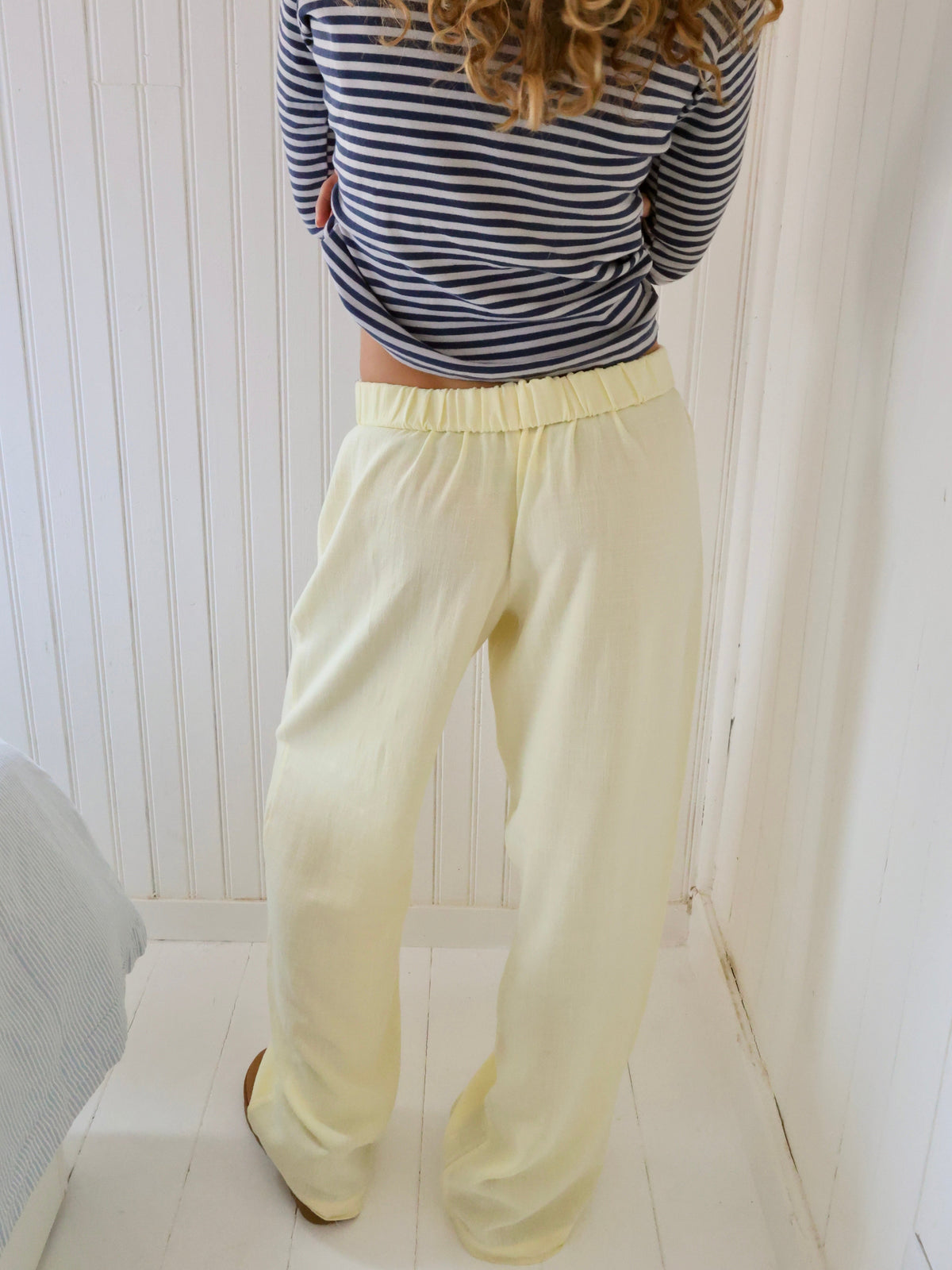 Alesia - Pantalon confort en coton brodé Airy