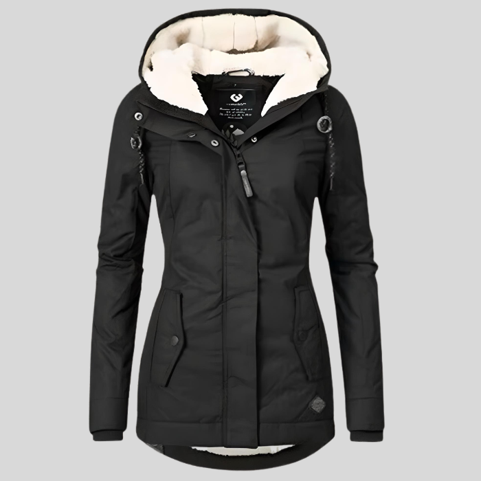 Lea - Veste Imperméable Doublée en Polaire avec Capuche pour Femme