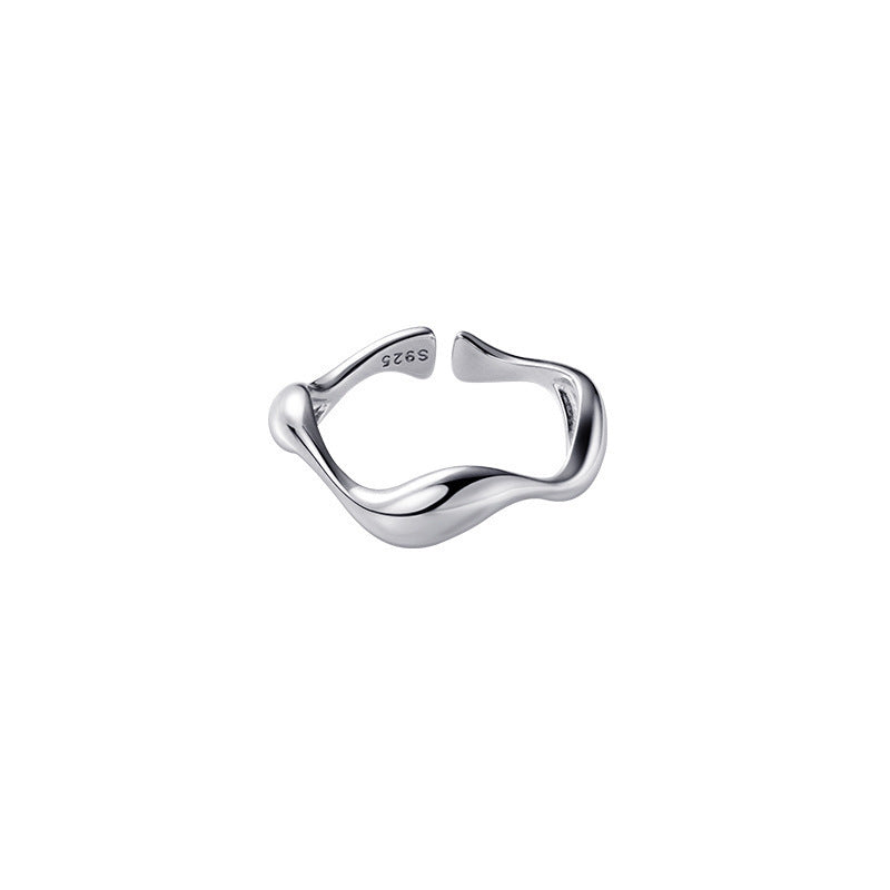 Ondine - Bague Design Ondulé en argent Sterling pour un style élégant et Intemporel