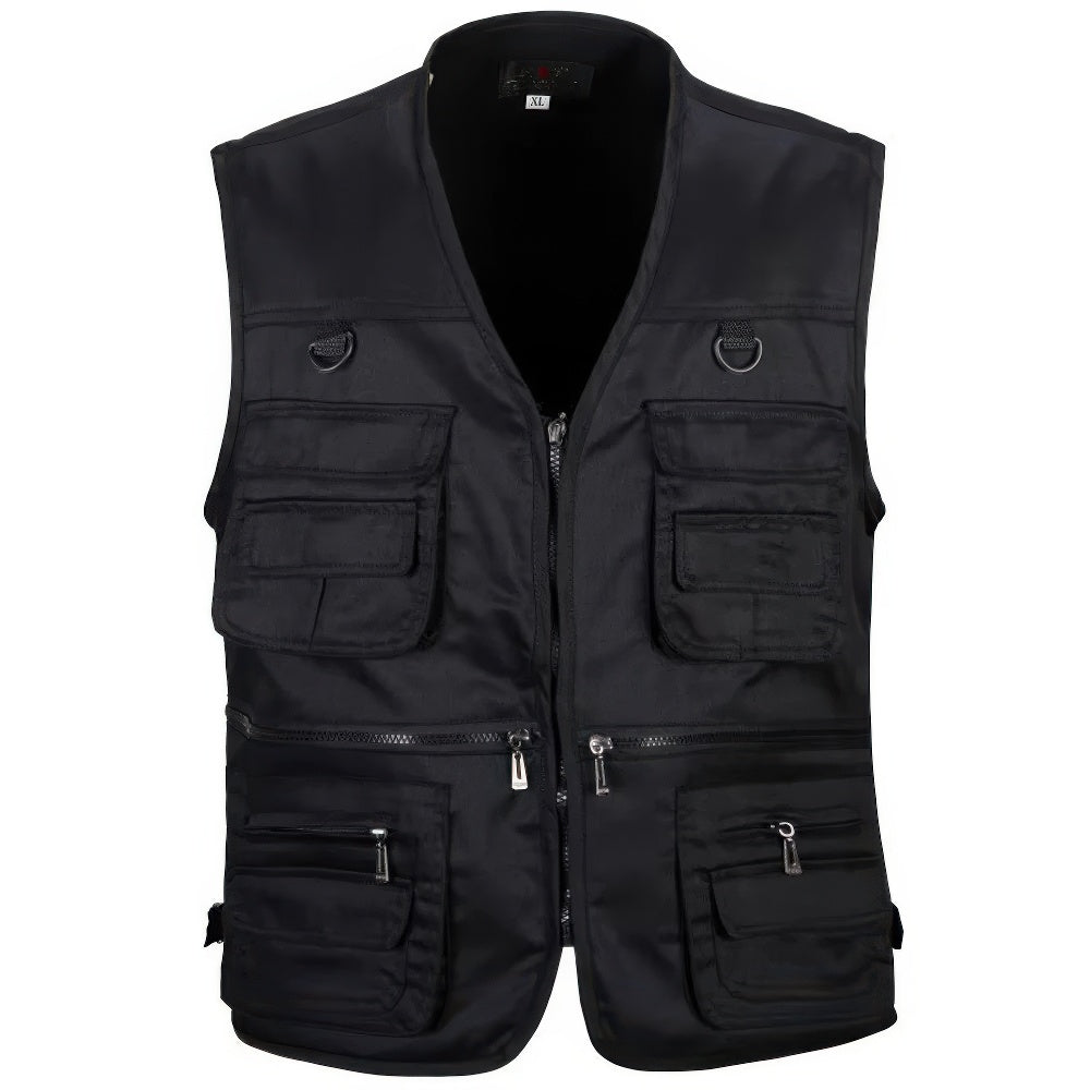 Ethan - Gilet Multi-Poches en Toile Résistante pour Homme