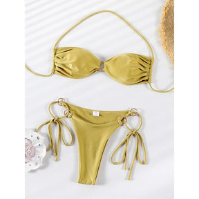 Sienna - Ensemble bikini élégant avec finitions dorées, tendance plage