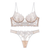 Lily - Ensemble de Lingerie Transparente avec Soutien-Gorge et String pour Femme