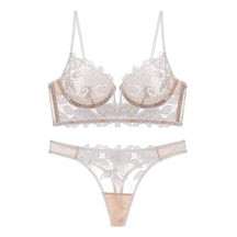 Lily - Ensemble de Lingerie Transparente avec Soutien-Gorge et String pour Femme