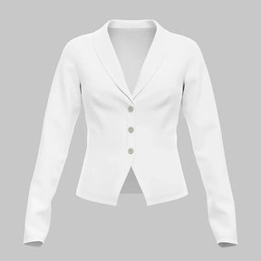 Mila - Blazer ajusté à col profond et fermeture boutonnée