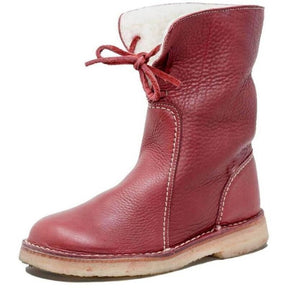 Hazel - Bottes en cuir rustiques avec doublure en fourrure pour femme