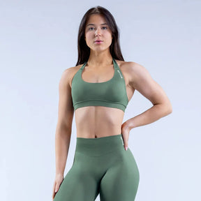 Elvie - Ensemble de Sport Sans Couture avec Brassière et Legging Taille Haute